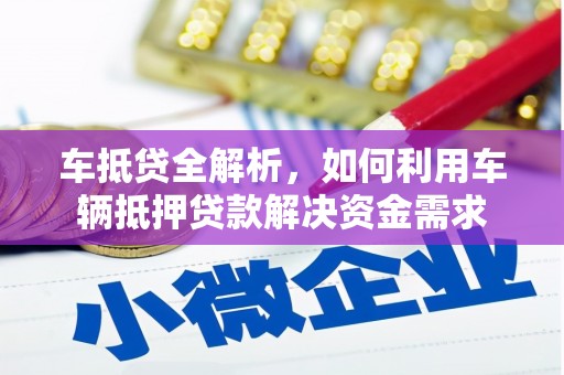 雅安车抵贷全解析，如何利用车辆抵押贷款解决资金需求