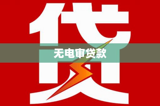 雅安无电审贷款
