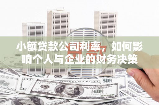 雅安小额贷款公司利率，如何影响个人与企业的财务决策