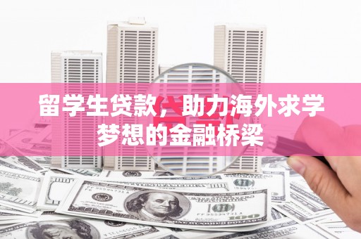 雅安留学生贷款，助力海外求学梦想的金融桥梁