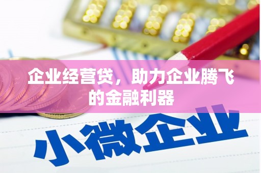 雅安企业经营贷，助力企业腾飞的金融利器