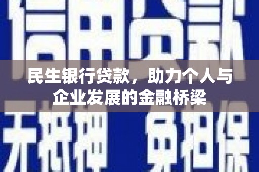 雅安民生银行贷款，助力个人与企业发展的金融桥梁