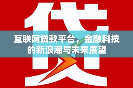 雅安互联网贷款平台，金融科技的新浪潮与未来展望