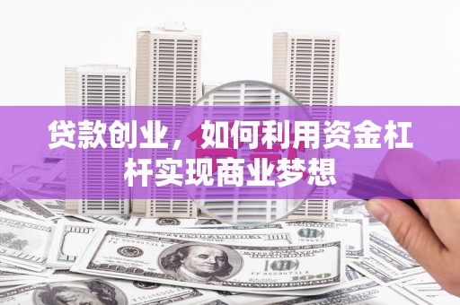 雅安贷款创业，如何利用资金杠杆实现商业梦想